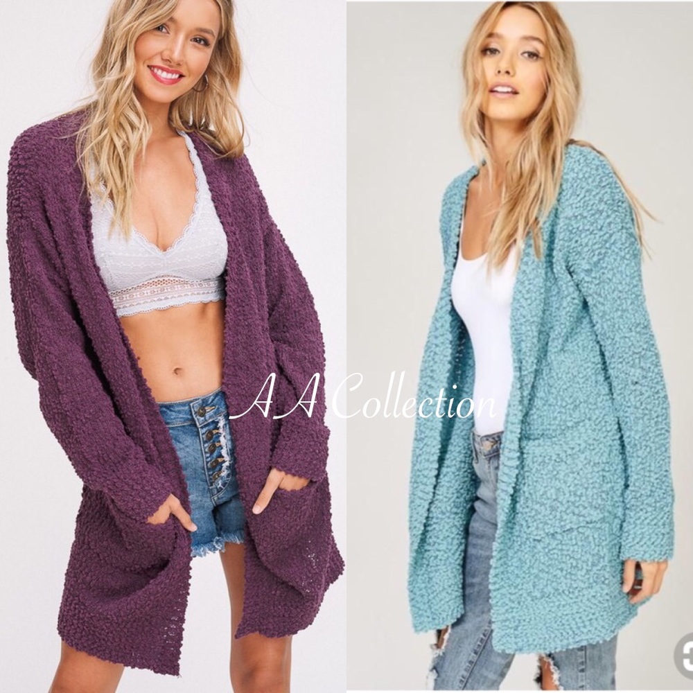 SAGE knit open cardigan soft comfy - Picture 2 of 7